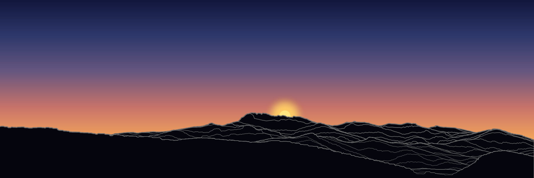 Sunset behind Horsetooth