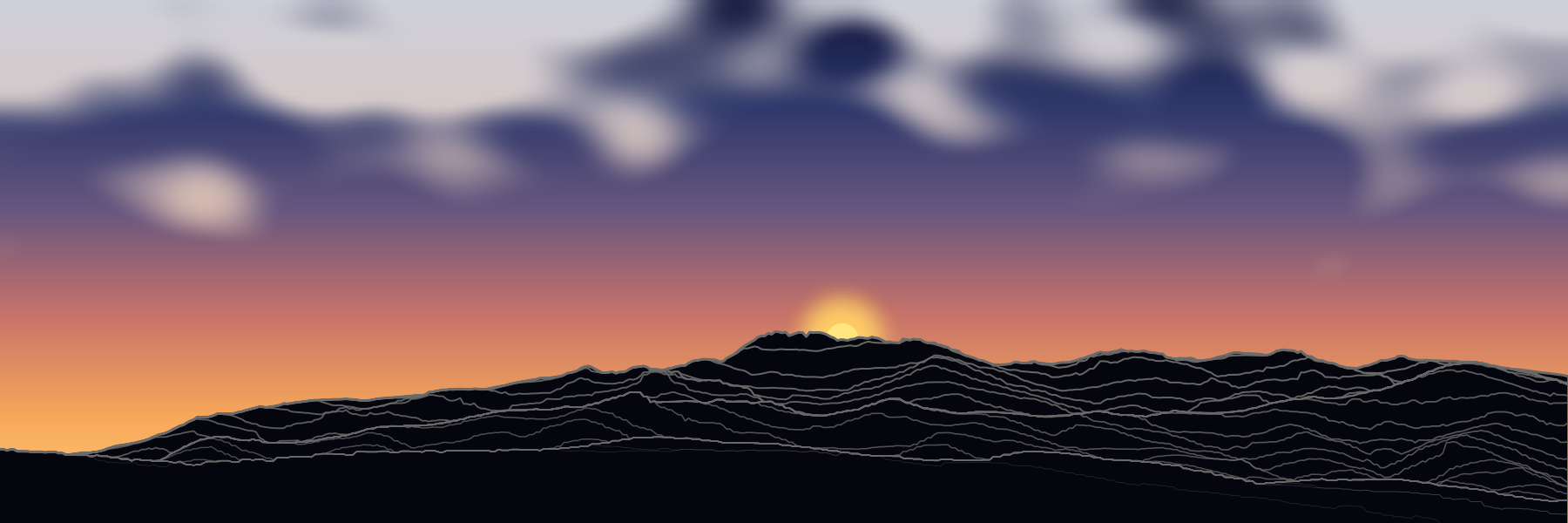 Sunset behind Horsetooth