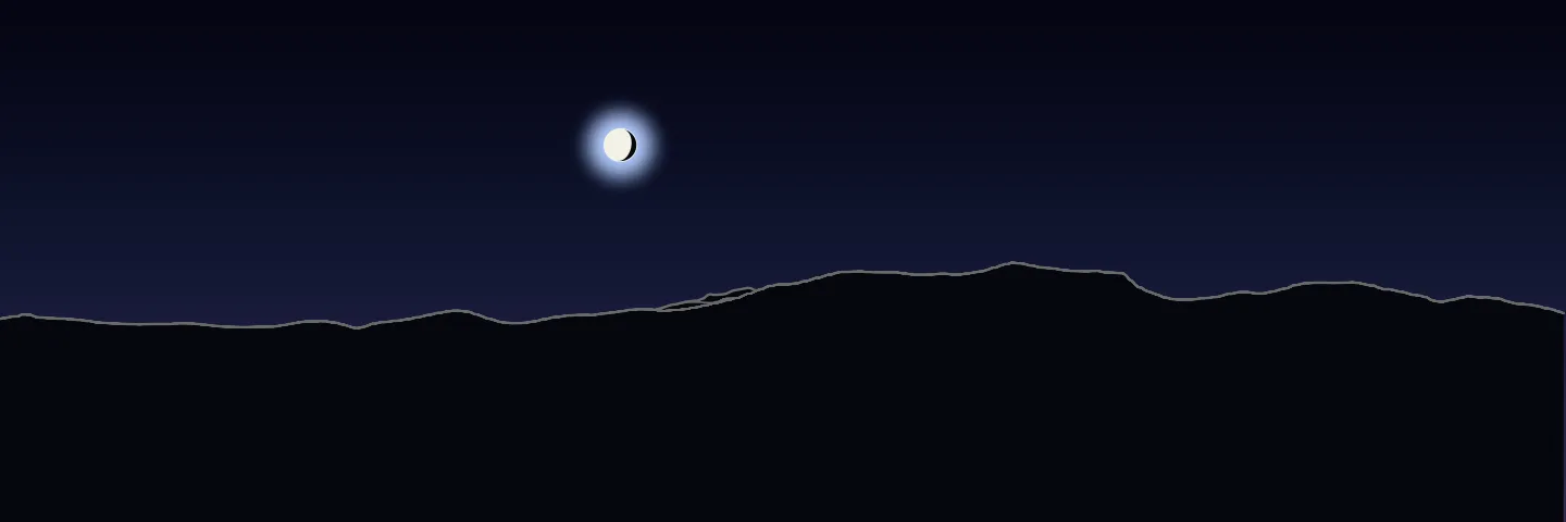Moonset from Fossil Creek Park