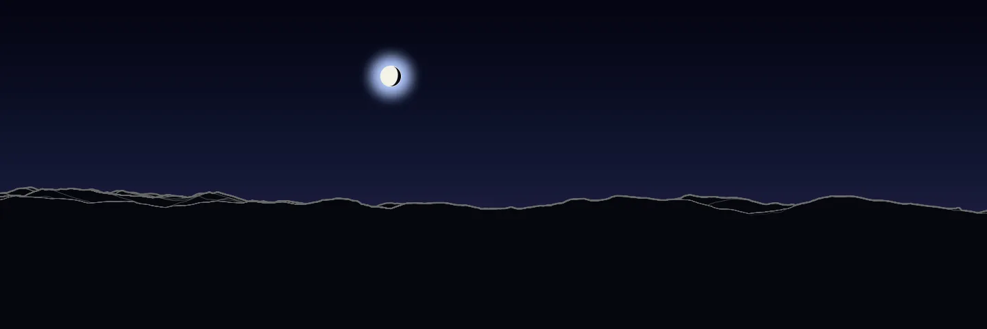 Moonset from Riverbend Ponds