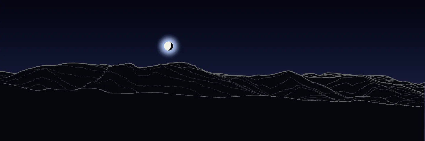 Moonset from Red Fox Meadows