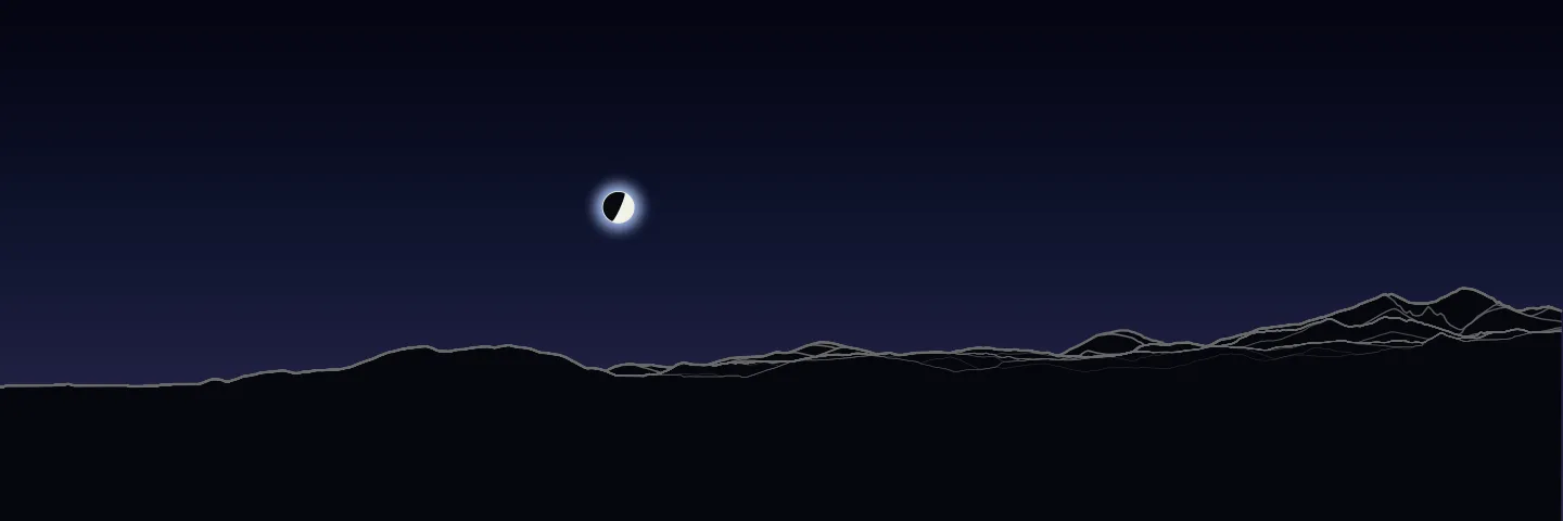 Moonset from Fossil Creek Park