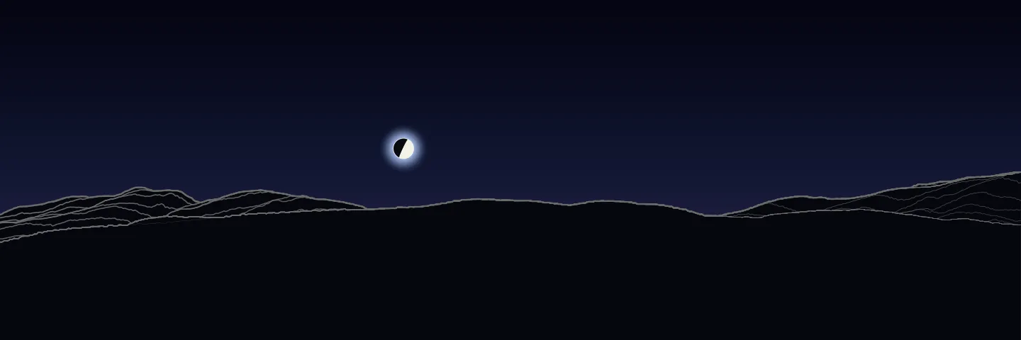 Moonset from Red Fox Meadows